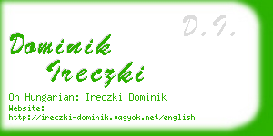 dominik ireczki business card